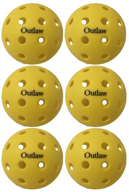 Outlaw Pickleball Balls - Outdoor 6 Pack