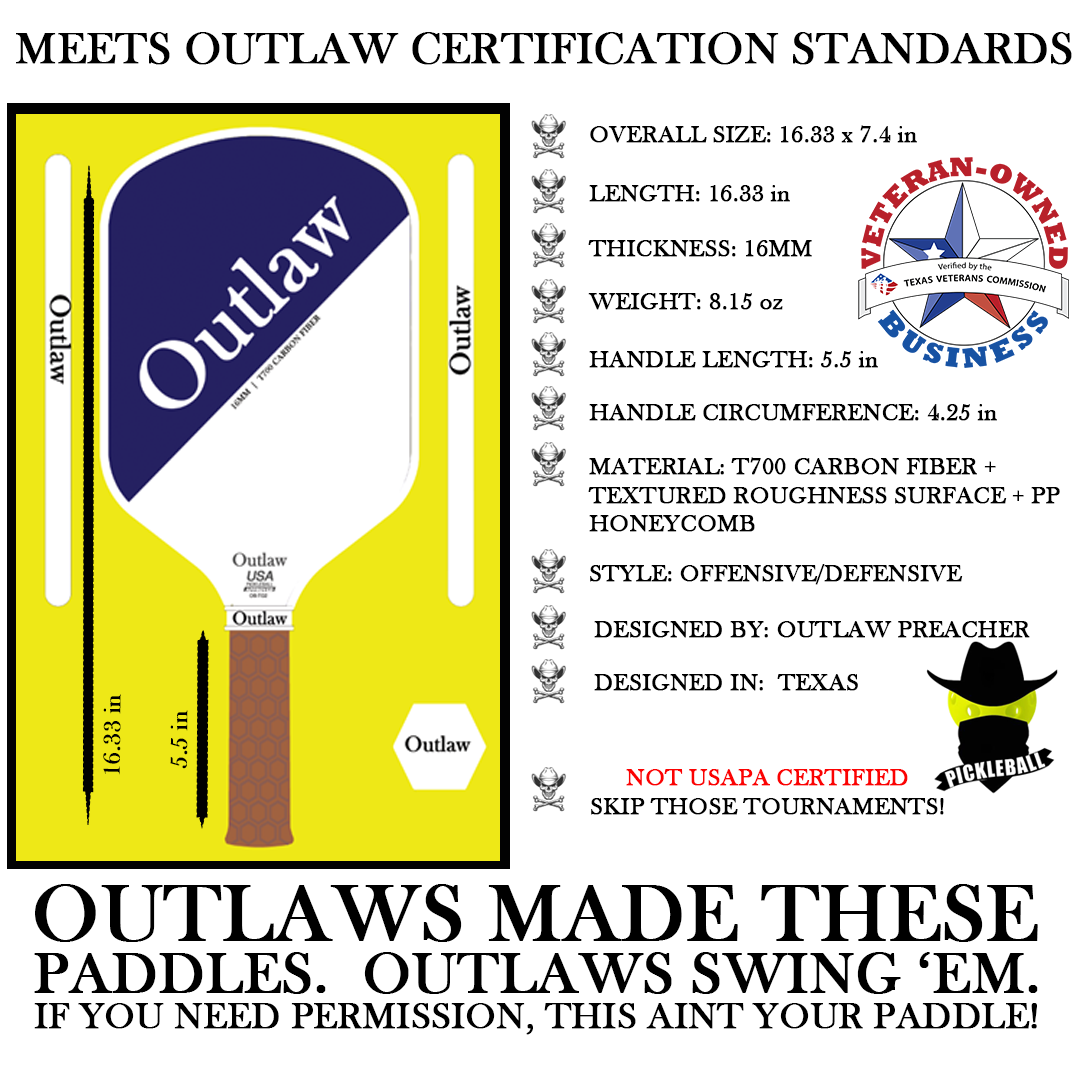 The Outlaw Alumni Series Pickleball Paddles