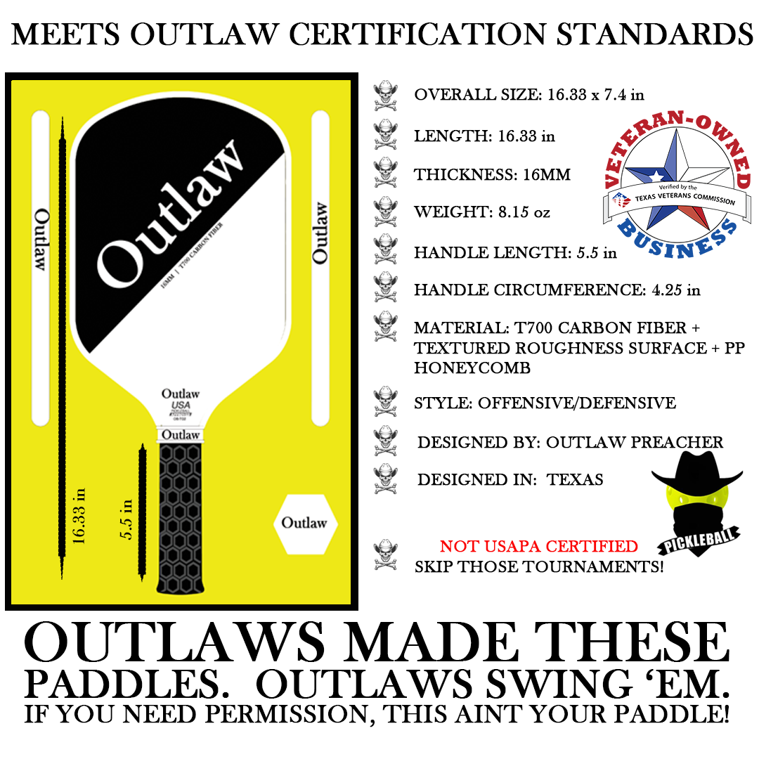 The Original "Outlaw" Pickleball Paddle
