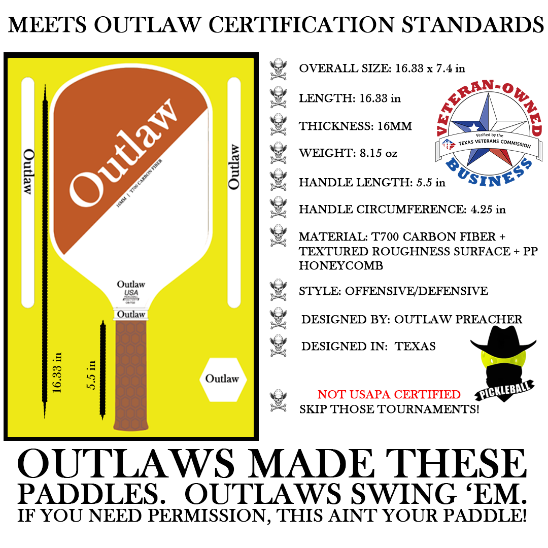 The Outlaw Alumni Series Pickleball Paddles