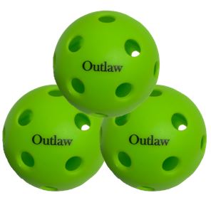 Outlaw Pickleball Balls - Indoor 3 Pack Retail Packaging